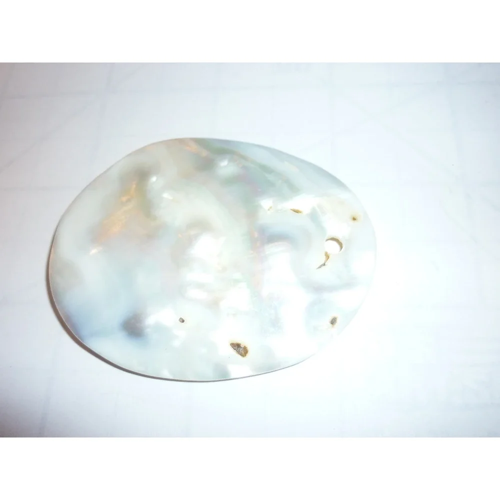 Natural Mother of Pearl Blister Pearl Shell Pendant Focal Bead 2 Inch Iridescent